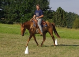 Petr s Joem na jízdárně - červenec 2012 Petr s Joem na jízdárně - červenec 2012